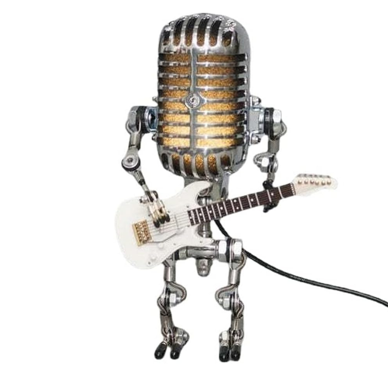 Stijlvolle Omvix Robot Tafellamp met Gitaar