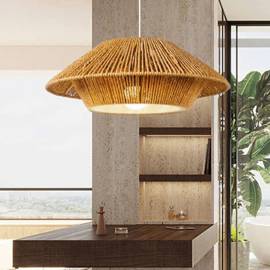 Japans-Geïnspireerde Wabi Sabi LED Touw Hanglamp