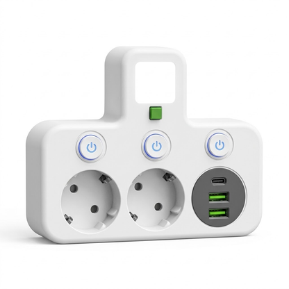 Stekkerdoos Stopcontact USB Type C Oplaadstation Wandcontactdoos