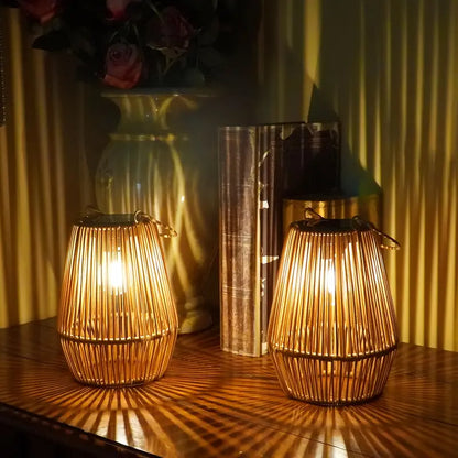 Boheemse Solar Rotan Buiten Hanglamp