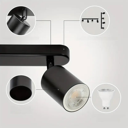 Draaibare 4-Lichts Spot LED Plafondlamp