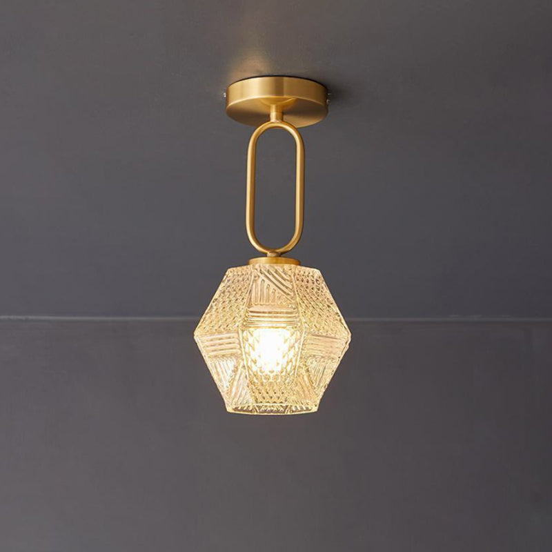 Moderne Gouden Flush Mount Plafondlamp