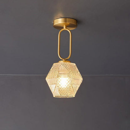 Moderne Gouden Flush Mount Plafondlamp
