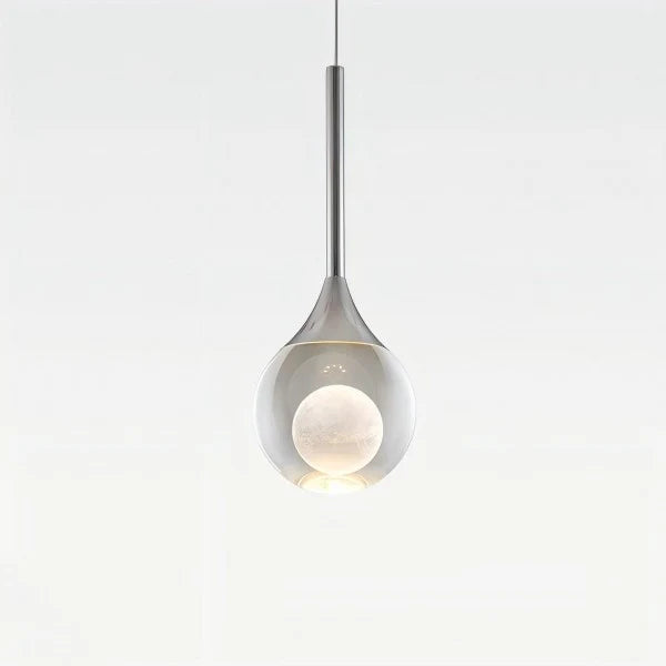 Heldere Glazen Bol Hanglamp met Tijdloze Uitstraling