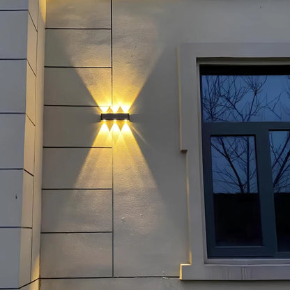LED Solar Buiten Wandlamp met Dubbelzijdige Gloed