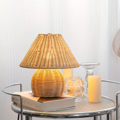 USB Fantasy-Bureaulamp-op Pagode Geïnspireerde, Handgeweven Elegantie