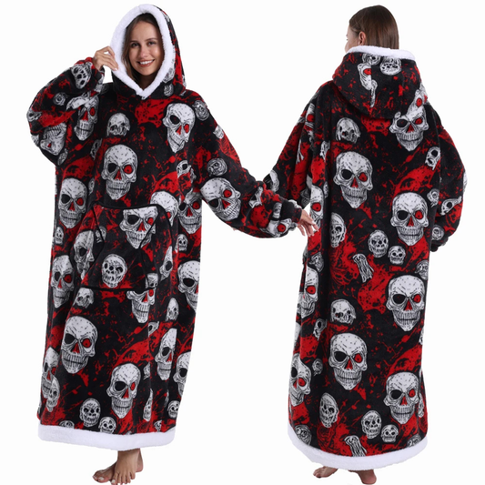 Deken Hoodie Oversized Flanel Draagbaar Warm