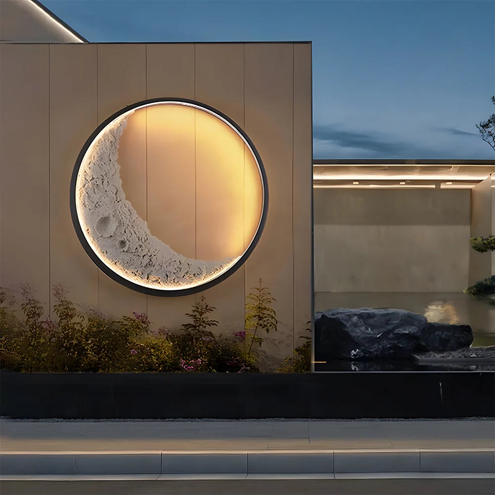 Luna Curve-Waterdichte Maanvorm LED Buiten Wandlamp