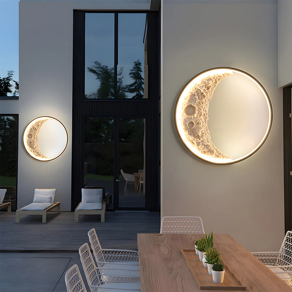 Luna Curve-Waterdichte Maanvorm LED Buiten Wandlamp