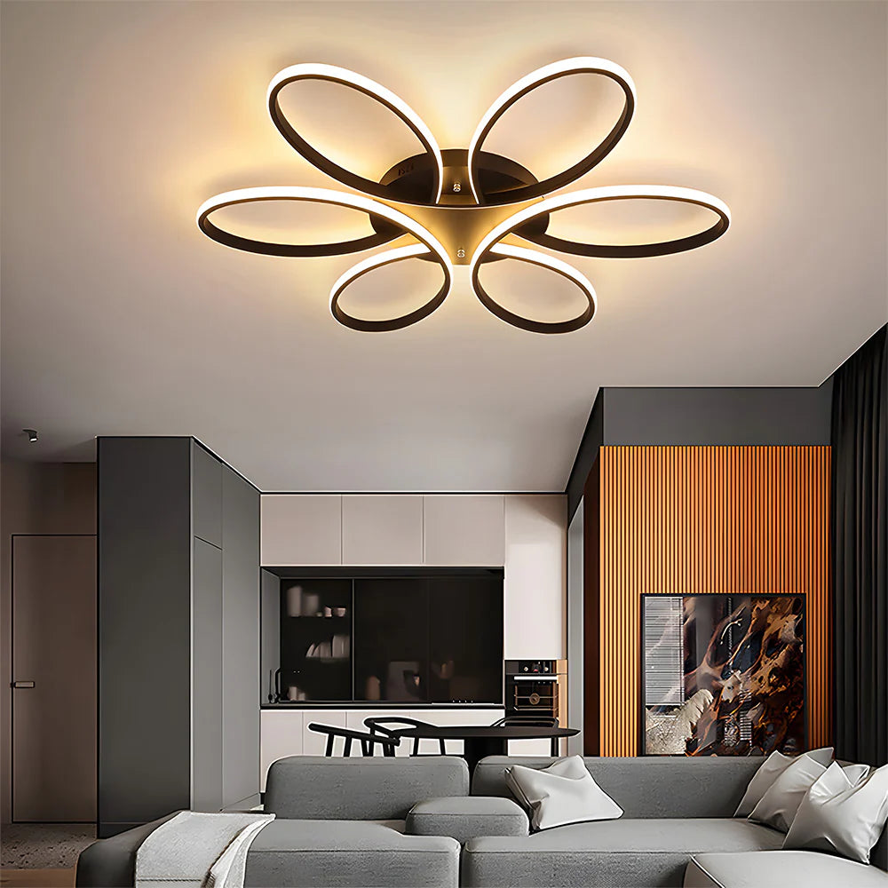 Minimalistische Bloemblaadje Metalen LED Plafondlamp