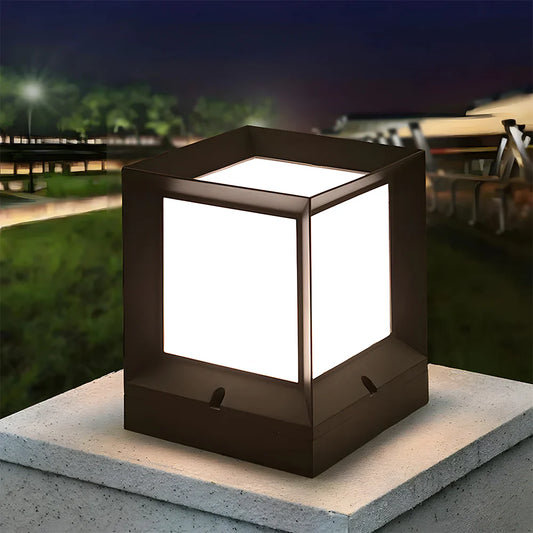 Moderne LED Zwarte Solar Buitenlantaarn