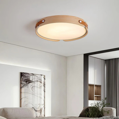 Moderne Wabi-Sabi Houten Plafondlamp