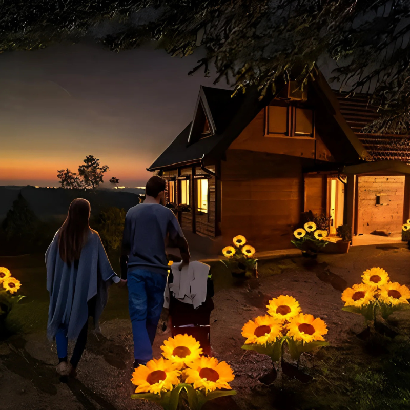 Realistisch Weerbestendige Zonnebloem Tuinlamp
