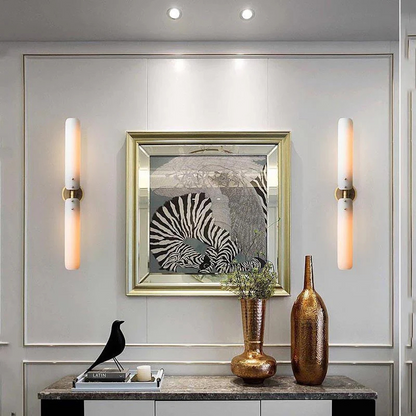 Messing Wandlamp met Matglas voor Schilderijen