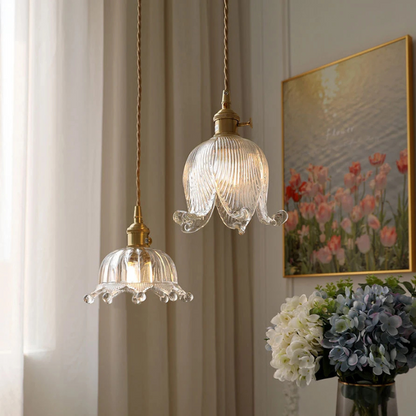 Luxe Tiffany Hanglamp met Walnoothout