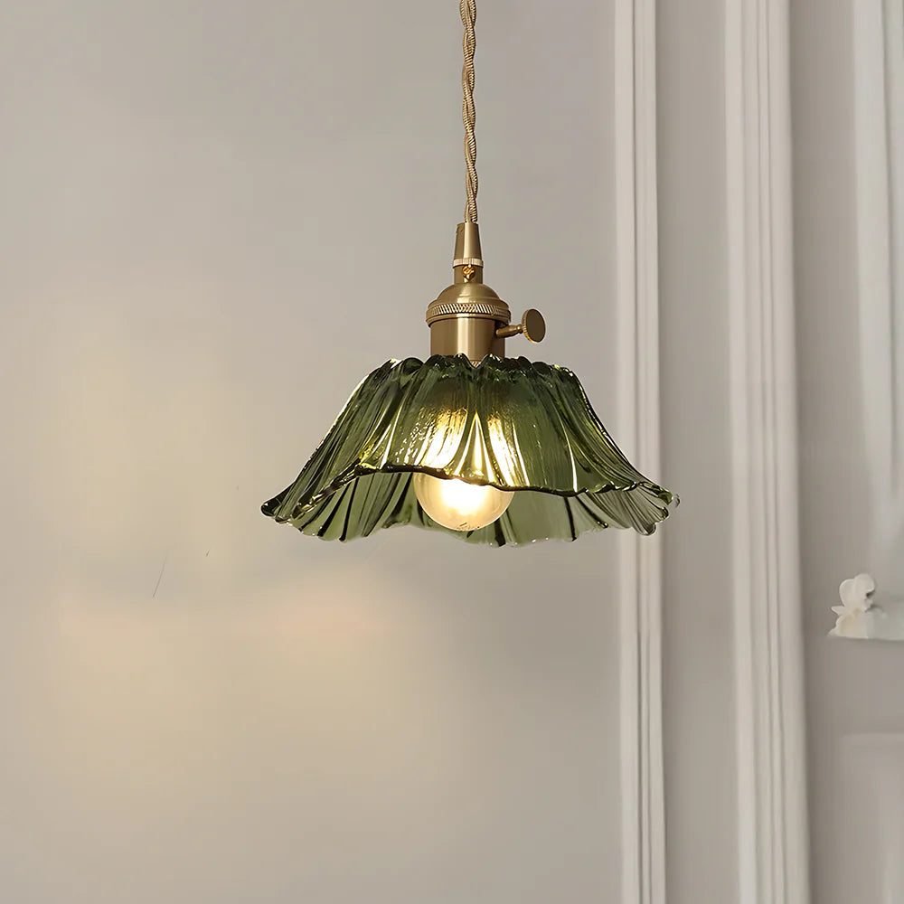 Retro Bloemvorm Glazen Hanglamp