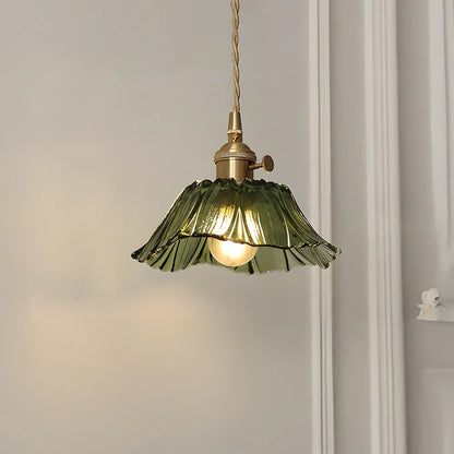 Retro Bloemvorm Glazen Hanglamp