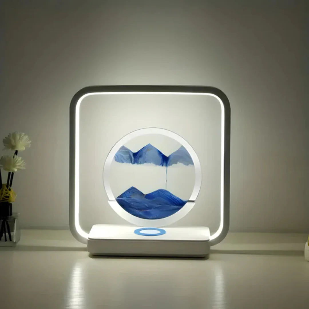 Rustgevende 3D LED Zandstroom Tafellamp