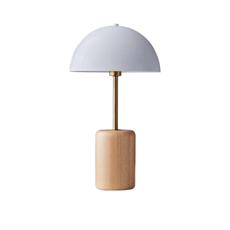 Minimalistisch Design Tafellamp in Hout en Metaal