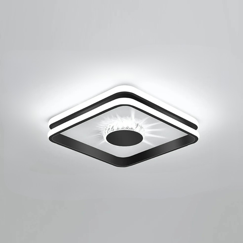 Gouden Kristallen LED Plafondlamp voor Hal – Elegante Sfeer in Slaapkamer en Gang