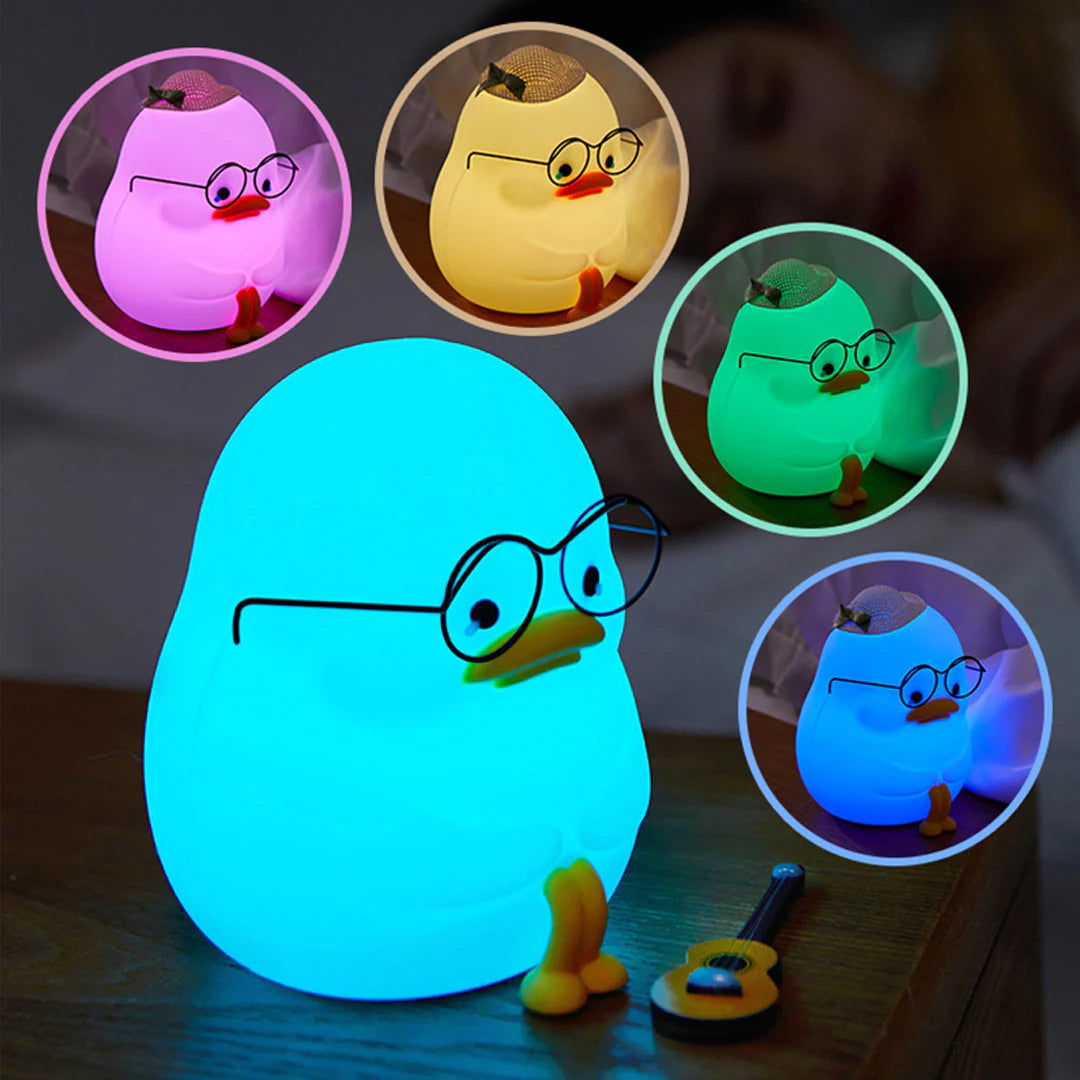 Zacht Silicone Warm Licht Huilende Eend Nachtlamp