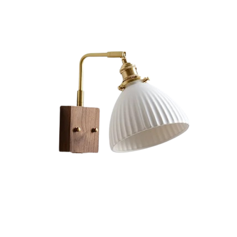 Nordic Scandinavische LED Wandlamp met Houten Accenten
