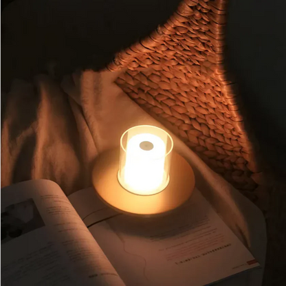 Moderne Draagbare Tafellamp met Kaarslichtsfeer