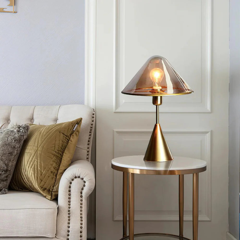 Moderne Jasje Gouden Paddenstoel Tafellamp