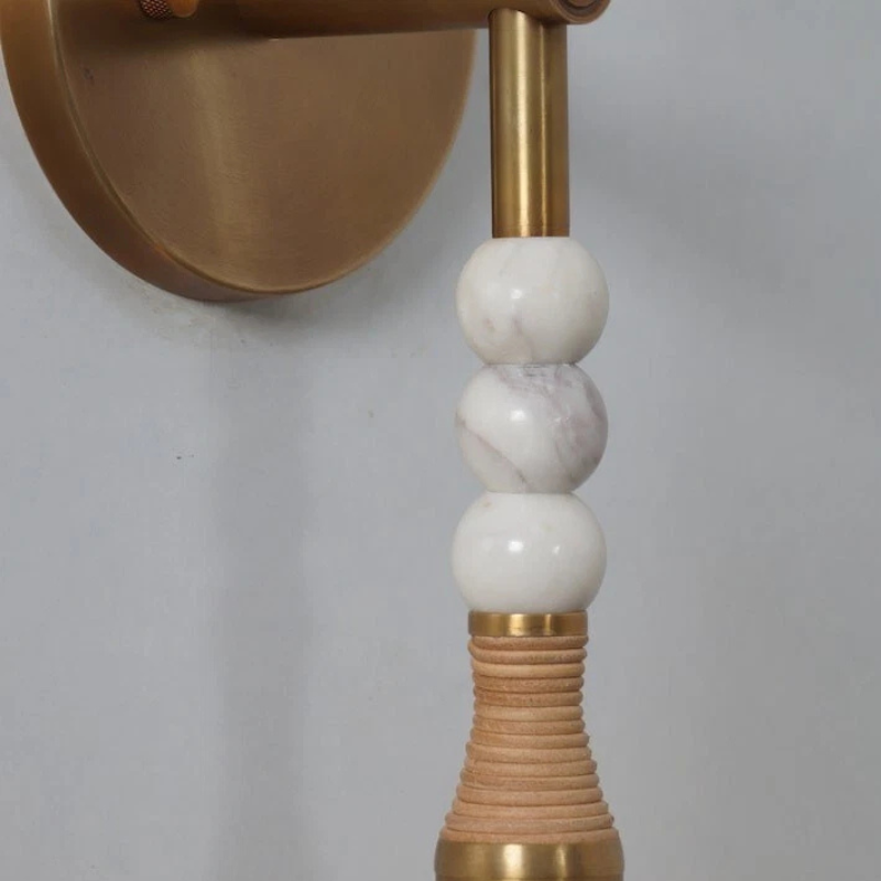 Totam Messing Wandlamp met Open Gloeilamp