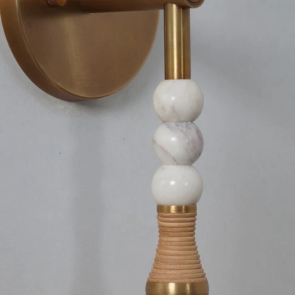 Totam Messing Wandlamp met Open Gloeilamp