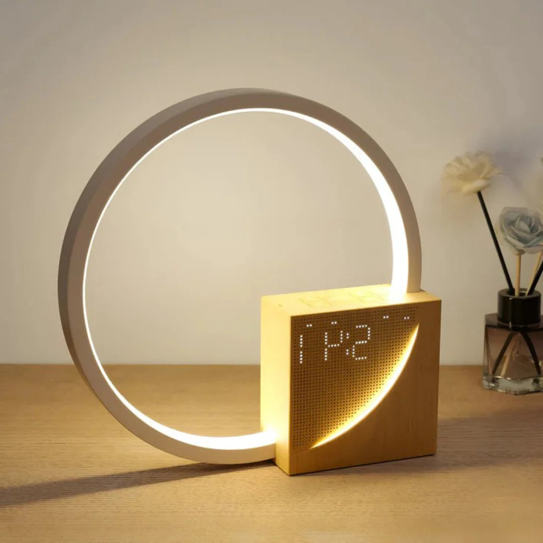 LED Tafellamp met Wekker en USB-Oplader