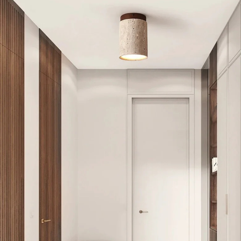 Moderne Verfijnde Travertin Plafondlamp