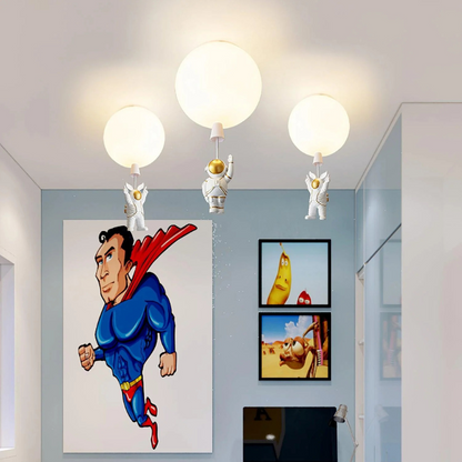 Speelse Maan en Astronaut Ontwerp LED Plafondlicht