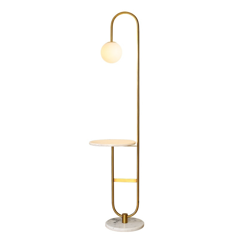 Scandinavische Vloerlamp met Ronde Tafel