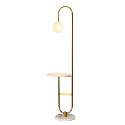 Scandinavische Vloerlamp met Ronde Tafel