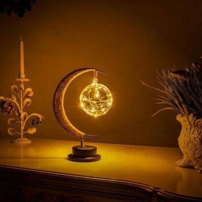 Magische Halve Maan Nachtlamp met Warme Gloed