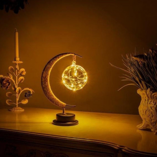 Magische Halve Maan Nachtlamp met Warme Gloed