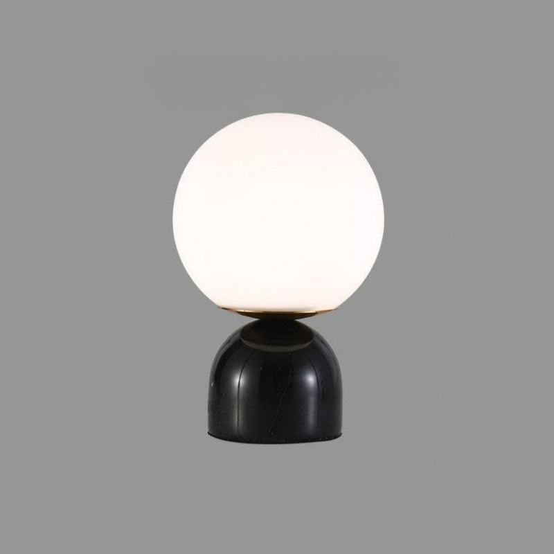 Moderne Glazen Nachtkastlamp met Marmeren Voet