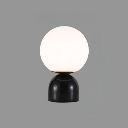 Moderne Glazen Nachtkastlamp met Marmeren Voet
