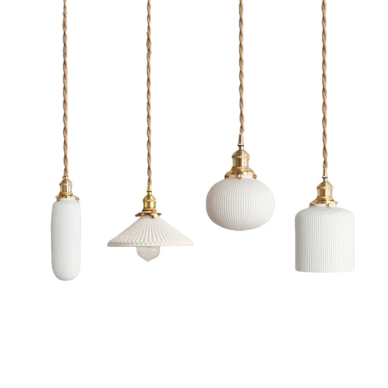 Scandinavian Elegance Witte Keramische Hanglamp