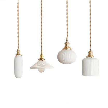 Scandinavian Elegance Witte Keramische Hanglamp