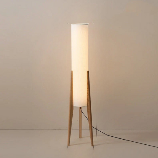 Moderne Scandinavische Houten Vloerlamp