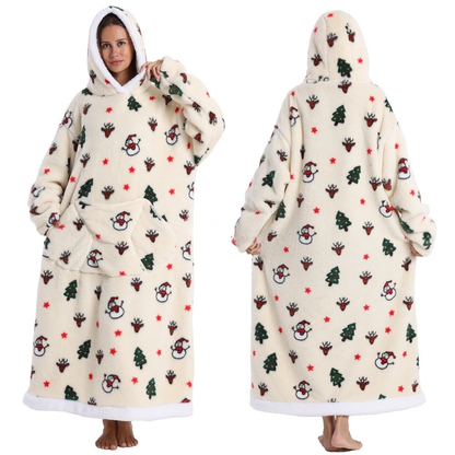 Deken Hoodie Oversized Flanel Draagbaar Warm