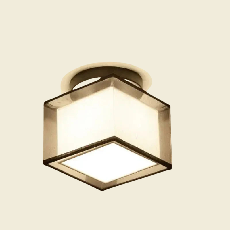 Elegante Plafondlamp met Stoffen Kap