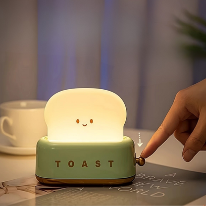 Toaster Vorm LED Nachtlamp – Oplaadbare Tafellamp met Warme Sfeerverlichting