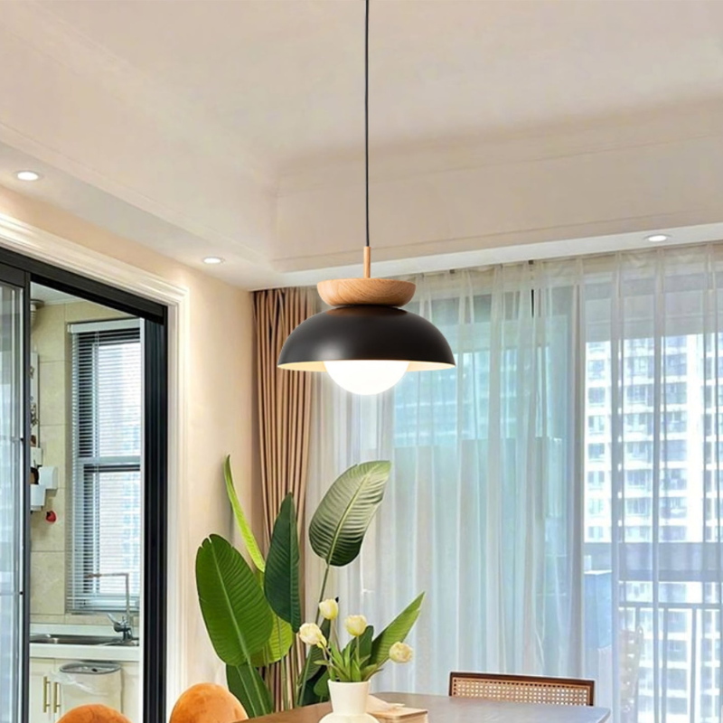 Nordic Japanse Glazen bol Halfhout Hanglamp