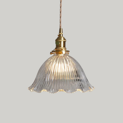 Luxe Tiffany Hanglamp met Walnoothout