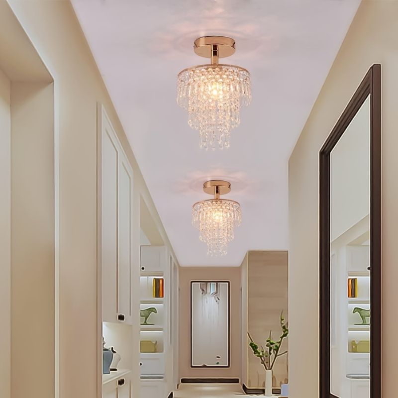 Kristallen Plafondlamp Flush Mount Goud