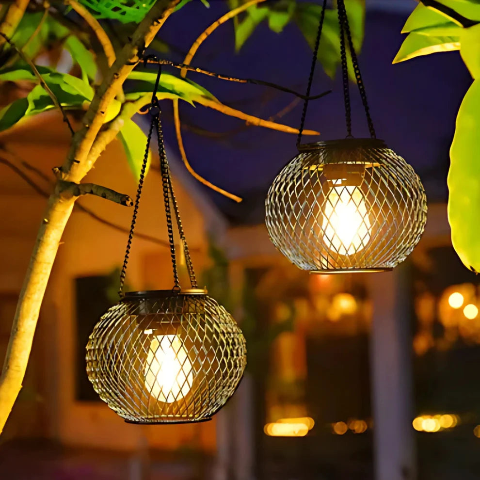Moderne Lantaarn Zonne-energie Buitenverlichting