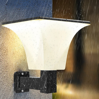 Waterdichte Buiten Solar Wandlamp in Art Deco Stijl